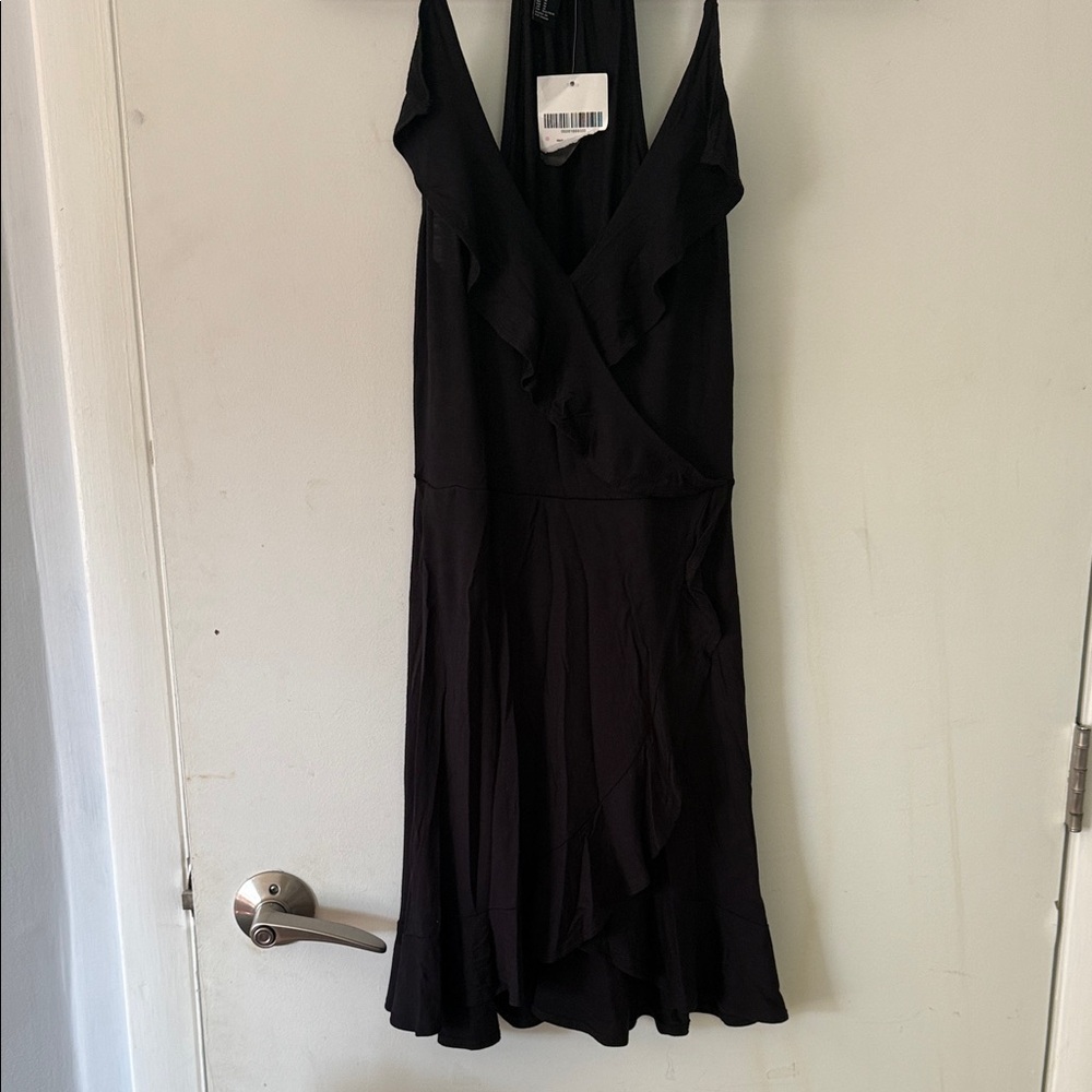 Forever 21 Black Ruffled Mini Dress
